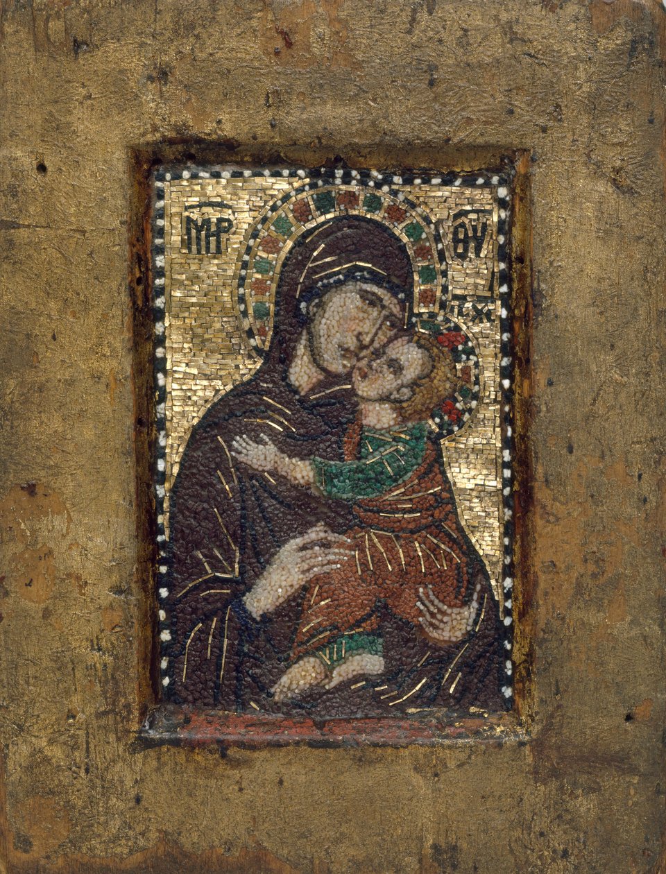 Icono portátil con la Virgen Eleousa, bizantino, principios de 1300 de Unbekannt