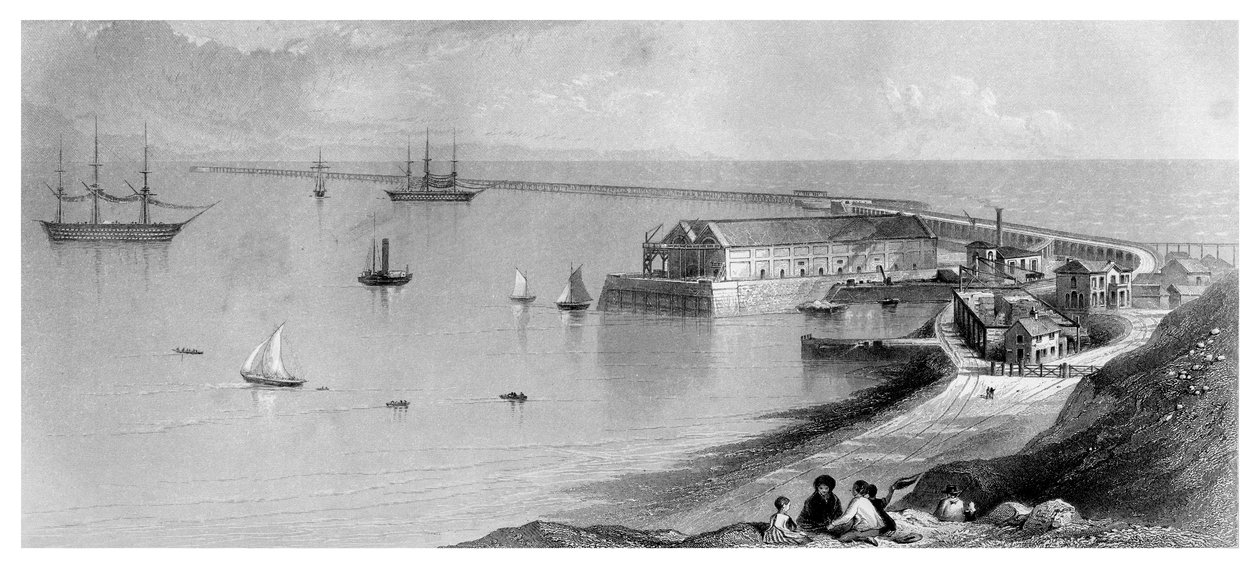 Puerto y rompeolas de Portland, 1866 de Unbekannt