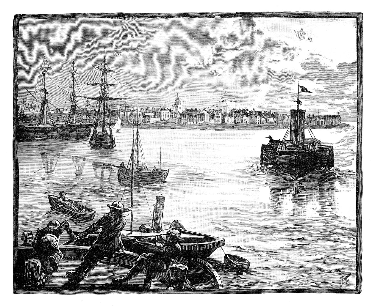 Puerto de Portsmouth, Hampshire, c1888 de Unbekannt