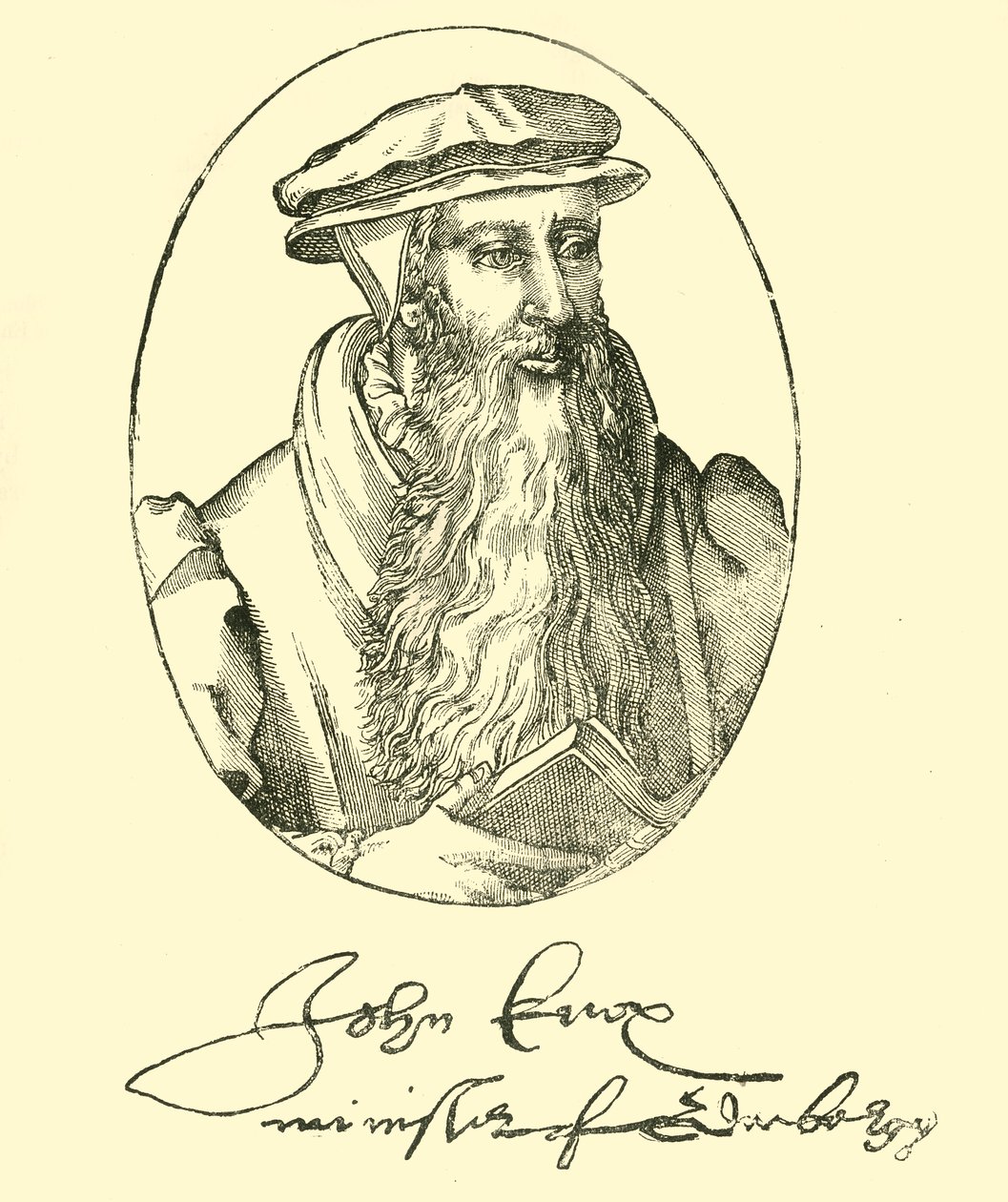 Retrato y autógrafo de John Knox, c1550-1560, 1890 de Unbekannt