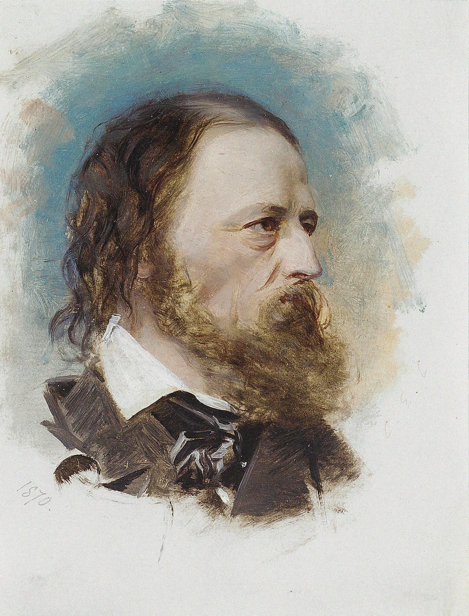 Retrato de Alfred, Lord Tennyson 1809-1892, 1870 de Unbekannt