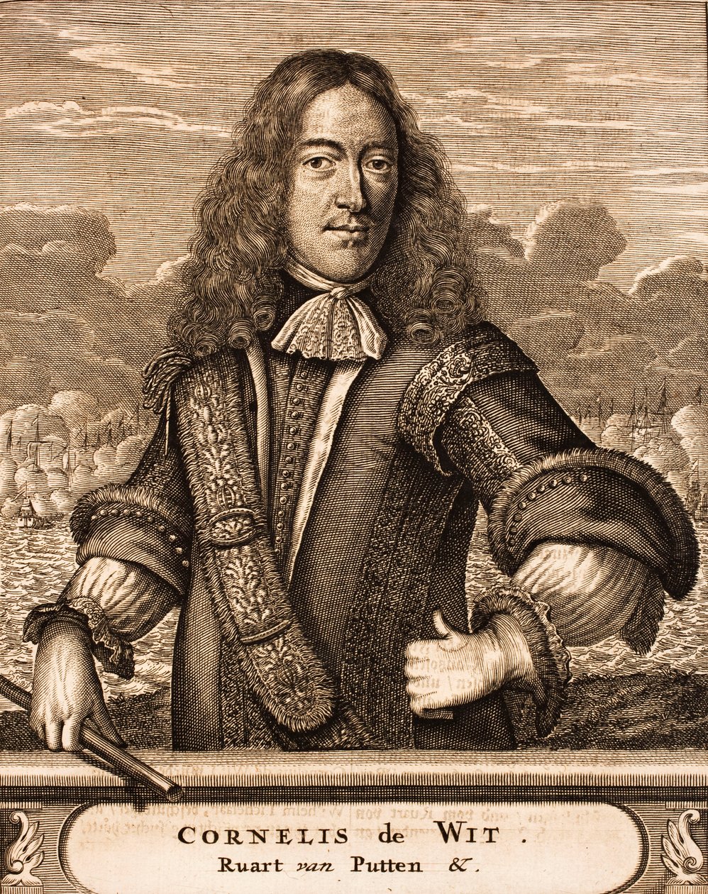 Retrato de Cornelis de Witt 1623-1672 De: Schauplatz des Krieges, 1675 de Unbekannt