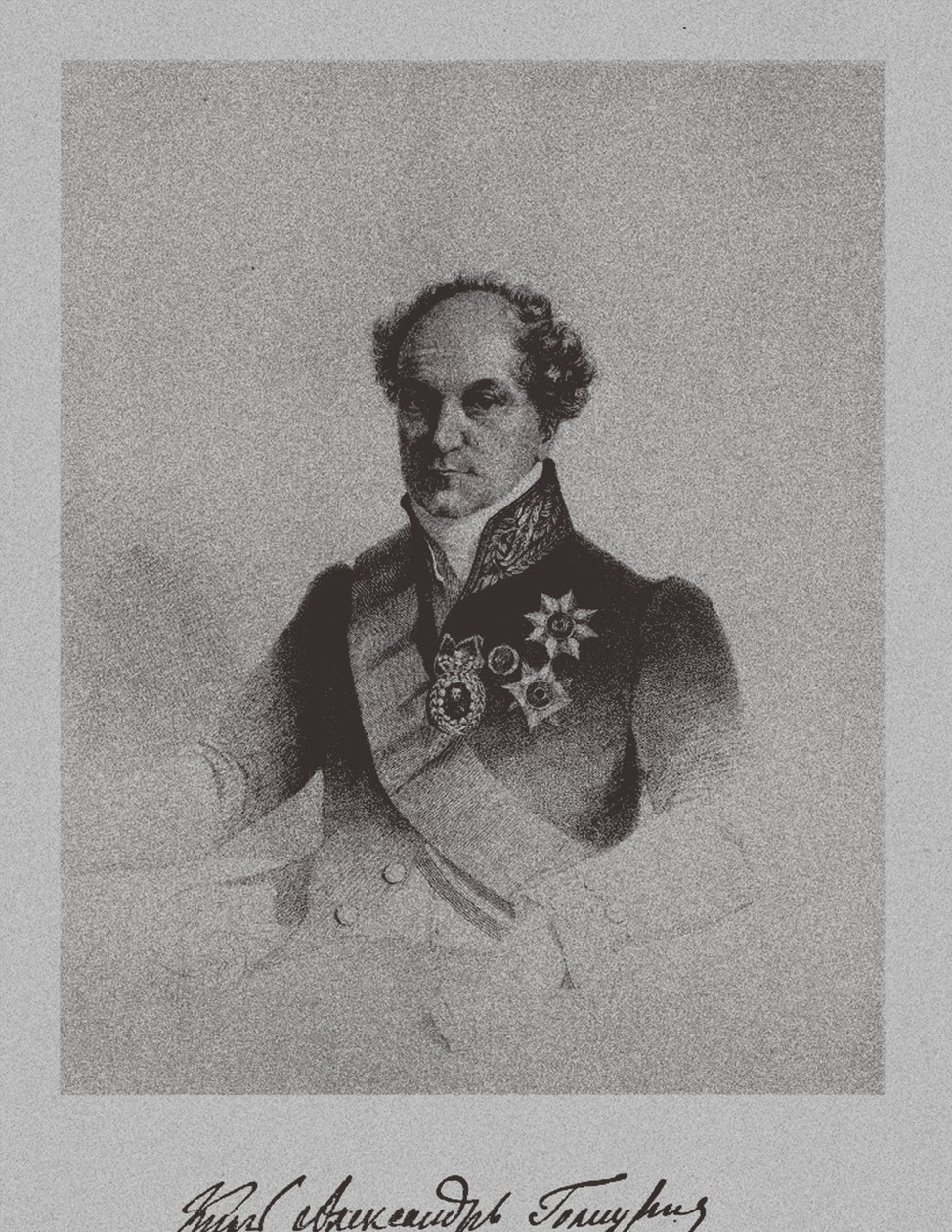 Retrato del Conde Alexander Nikolayevich Golitsyn 1773-1844, c. 1840 de Unbekannt