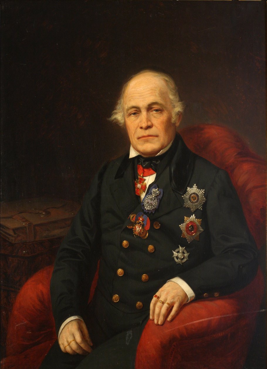 Retrato del Conde Dmitry Nikolayevich Bludov 1785-1864, mediados del siglo XIX de Unbekannt