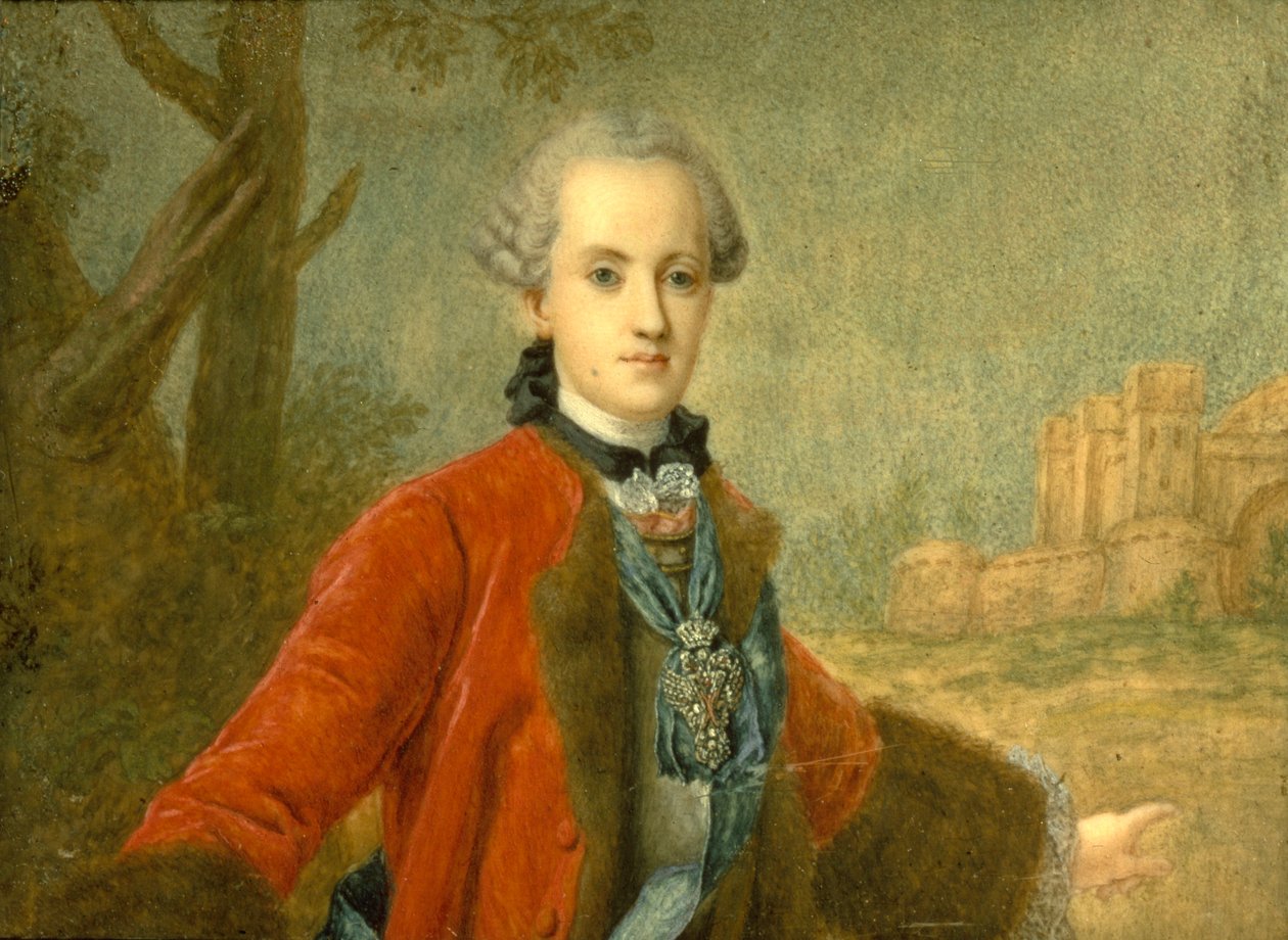 Retrato del Conde Kirill Razumovsky 1728-1803, el último Hetman de Ucrania, mediados del siglo XVIII de Unbekannt
