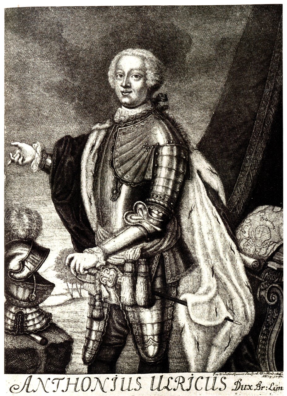 Retrato del Duque Anthony Ulrich de Brunswick 1714-1774 de Unbekannt