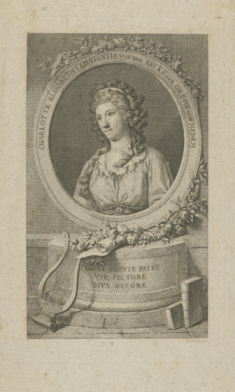 Retrato de Elisa von der Recke 1754-1833, 1792 de Unbekannt