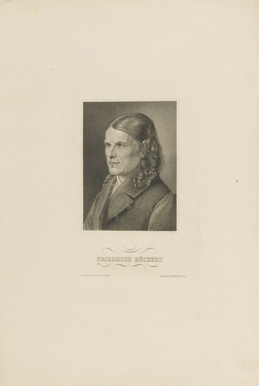 Retrato de Friedrich Rückert 1788-1866, ca 1845 de Unbekannt