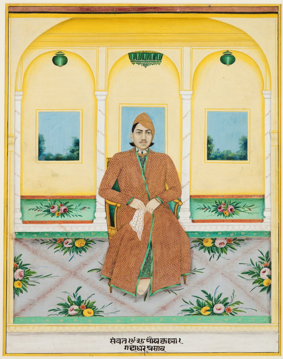 Retrato de Ganadhar Prasad, 1881 de Unbekannt