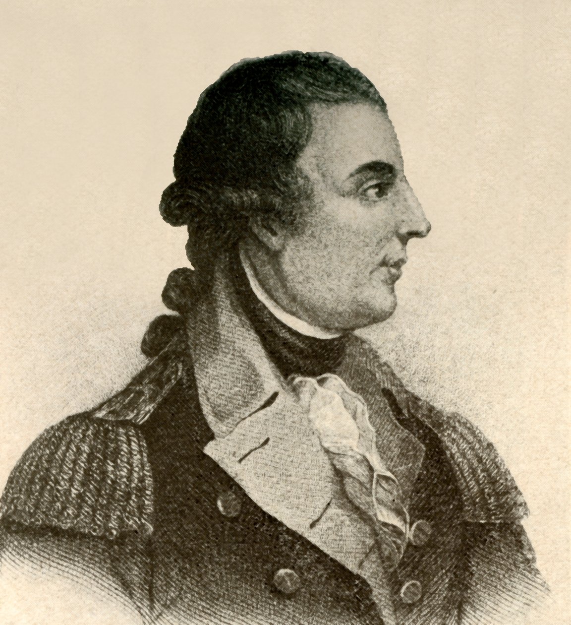 Retrato del General Montgomery, mostrando una corbata de seda negra, cabello en cola, c. 1770, 1937 de Unbekannt