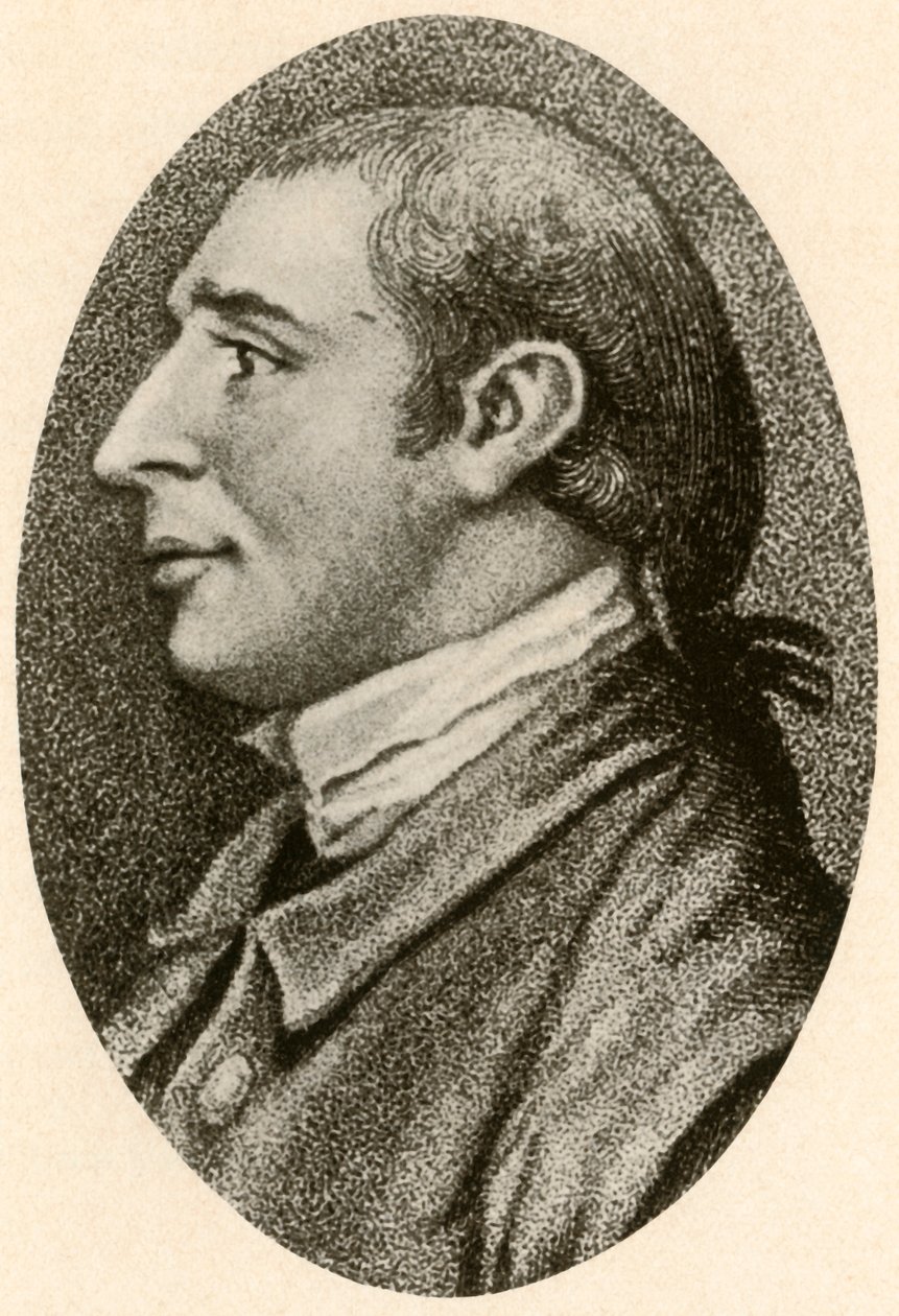 Retrato de Gouverneur Morris, con cabello liso y coleta de Unbekannt