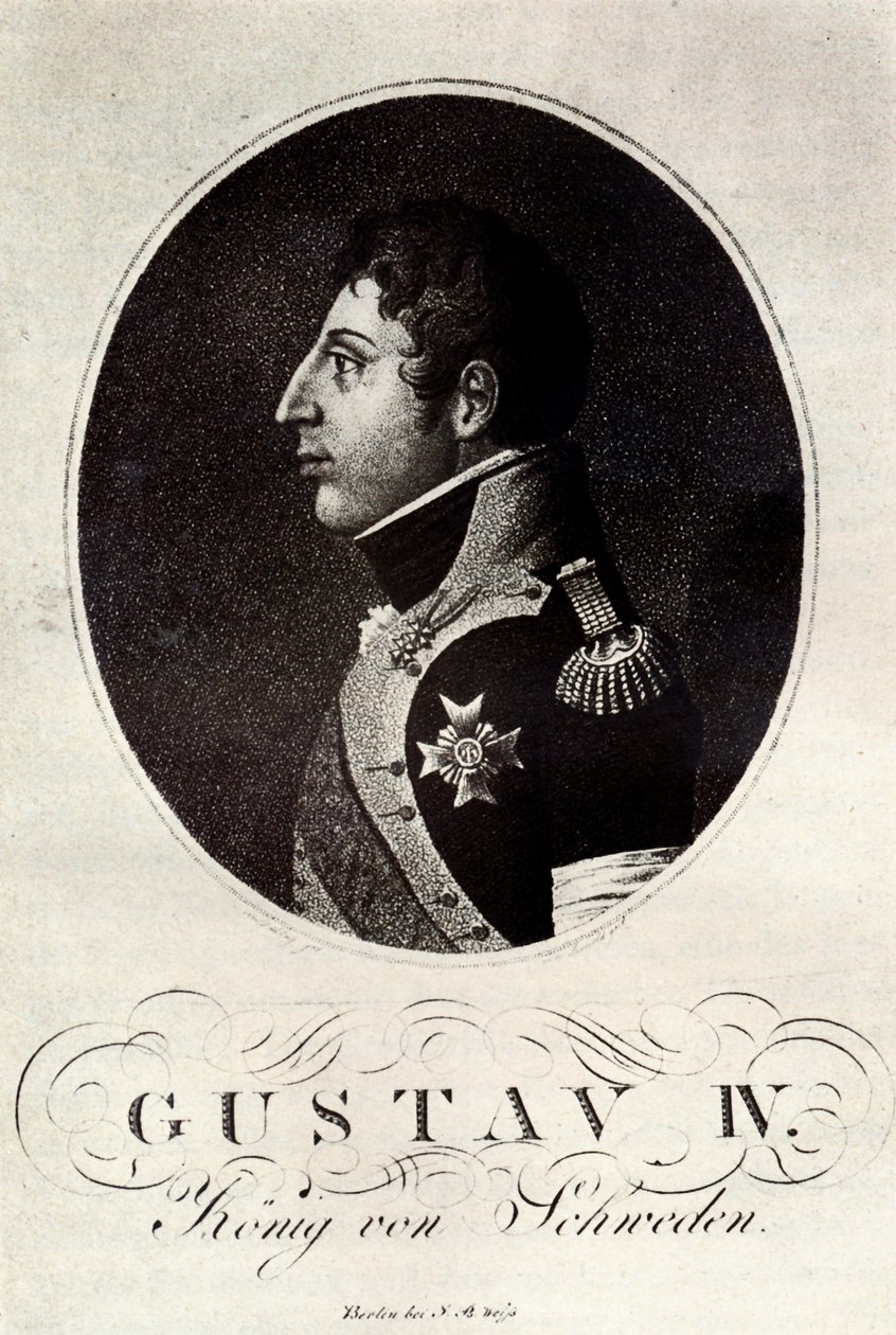 Retrato de Gustavo IV Adolfo de Suecia, principios del siglo XIX de Unbekannt