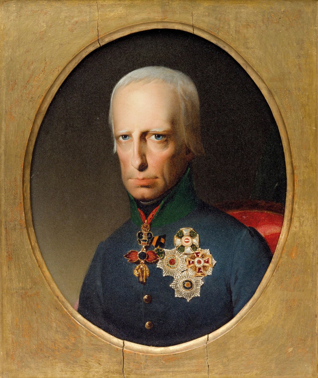 Retrato del emperador del Sacro Imperio Romano Francisco II 1768-1835, c. 1830 de Unbekannt