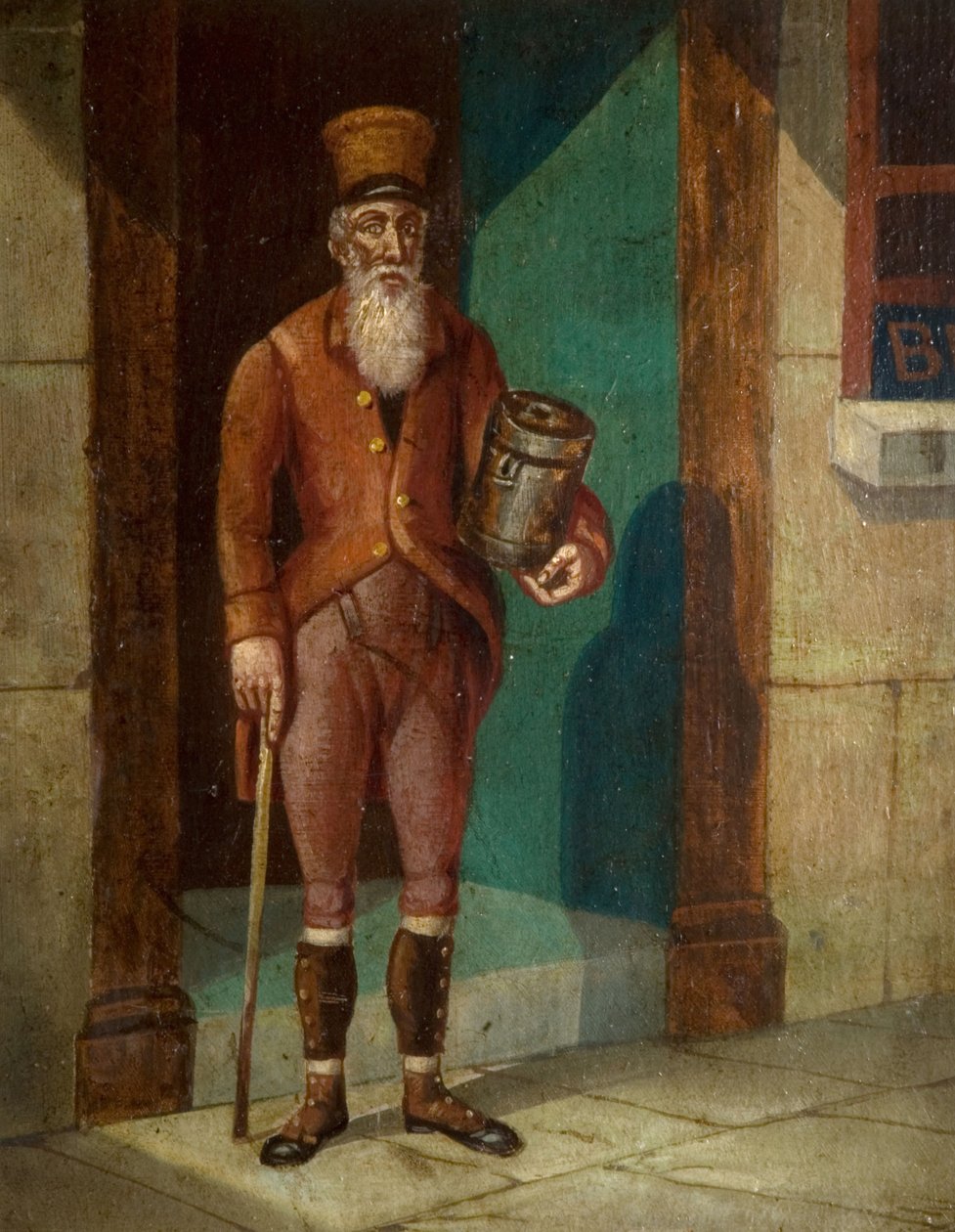 Retrato de James Guidney, conocido como Jimmy el Hombre de la Roca de Unbekannt
