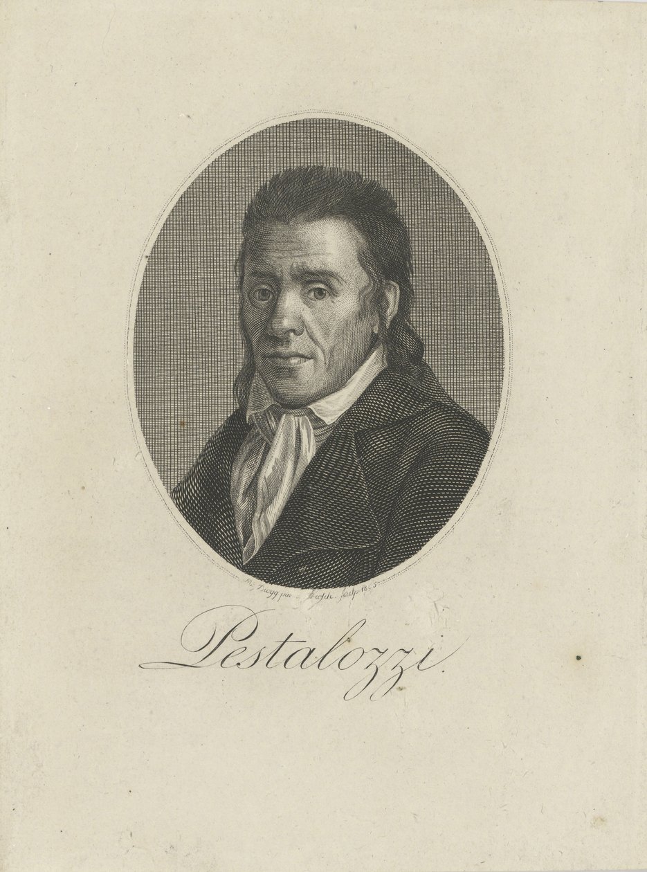 Retrato de Johann Heinrich Pestalozzi 1746-1827, 1805 de Unbekannt
