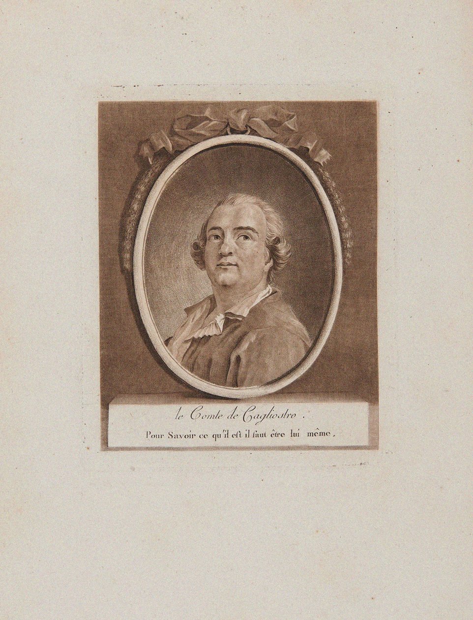 Retrato de Joseph Balsamo, conde de Cagliostro, siglo XVIII de Unbekannt