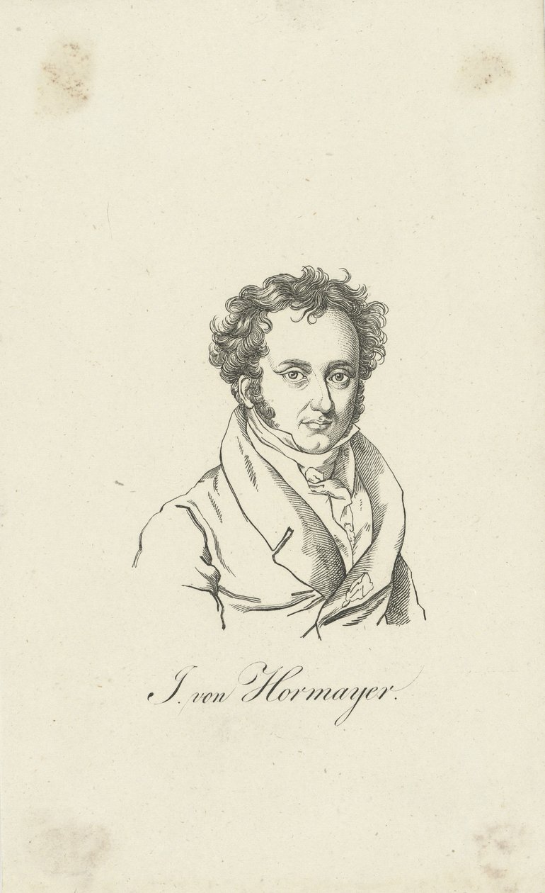 Retrato de Joseph Hormayr, Barón zu Hortenburg 1781-1848 de Unbekannt