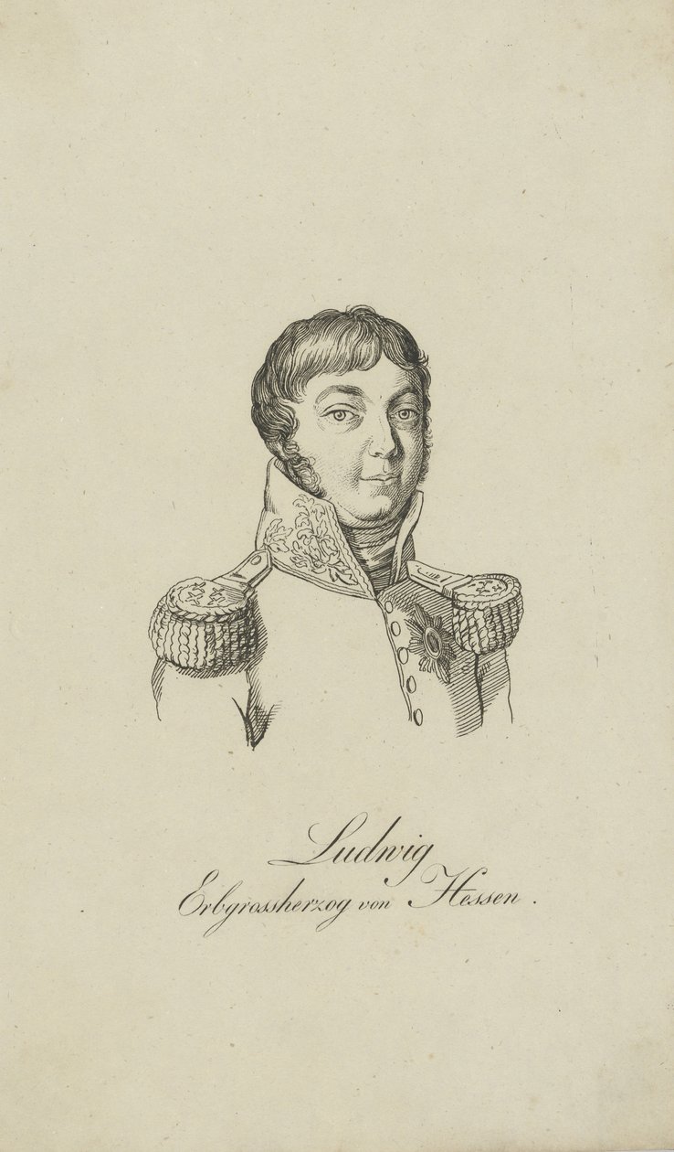 Retrato de Luis I, Gran Duque de Hesse 1753-1830, 1806 de Unbekannt