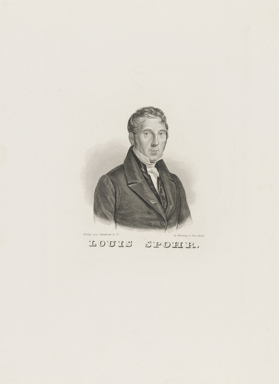 Retrato de Louis Spohr de Unbekannt