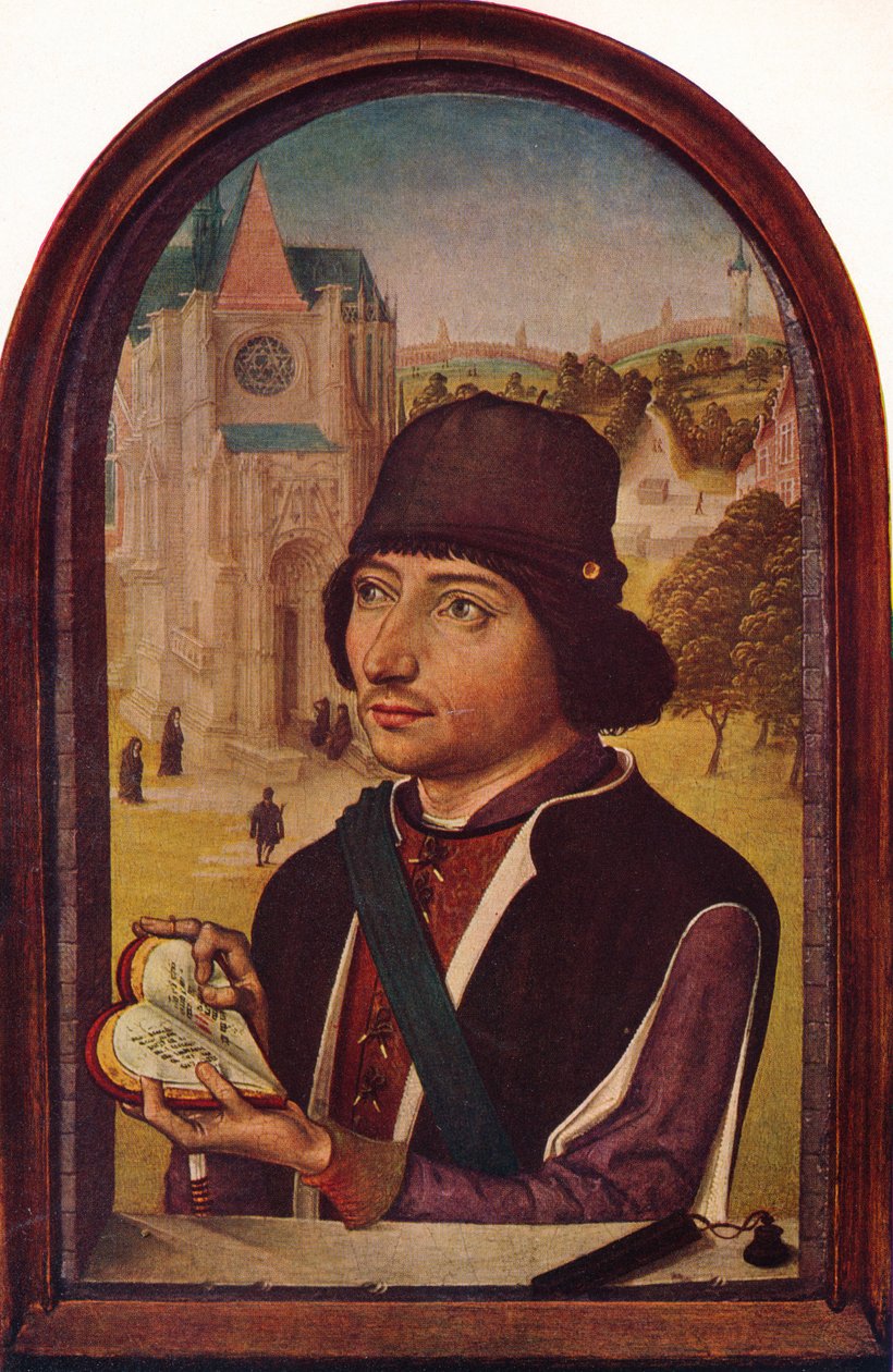 Retrato de Luis XI, c1456-58 de Unbekannt