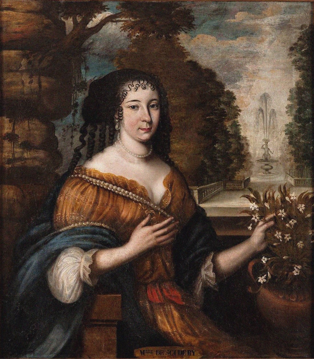 Retrato de Madeleine de Scudéry 1607-1701, siglo XVII de Unbekannt