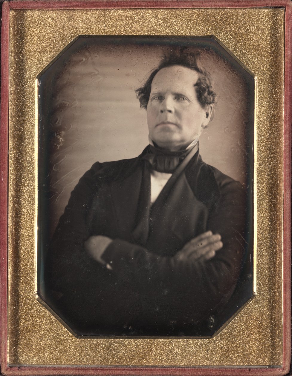 Retrato de hombre alejándose de la cámara, finales de 1840s de Unbekannt