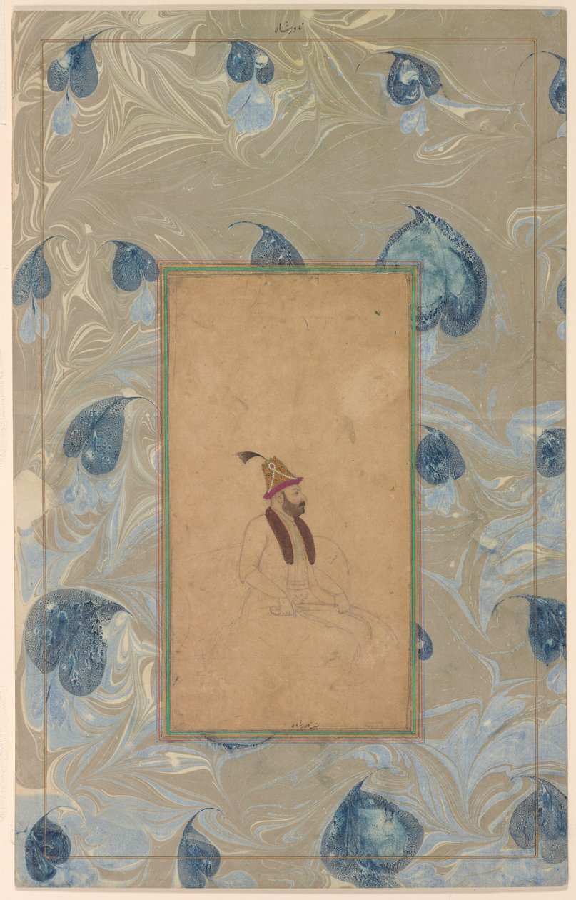 Retrato de Nadir Shah, mediados del siglo XVIII de Unbekannt