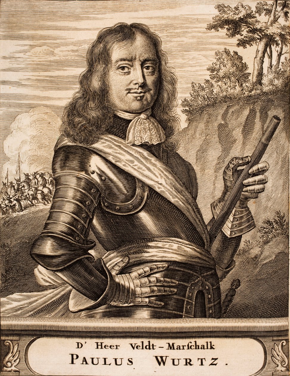 Retrato de Paul Würtz 1612-1676 De: Schauplatz des Krieges, 1675 de Unbekannt