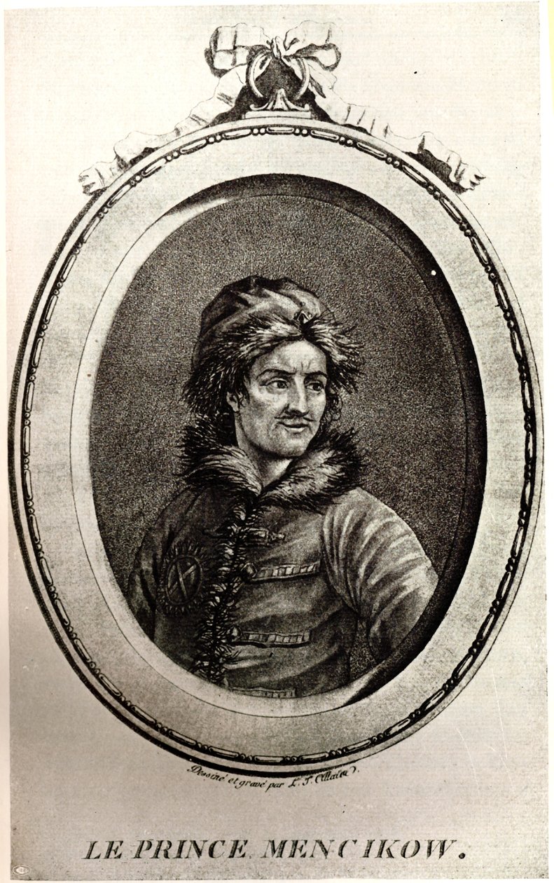 Retrato del príncipe Alexander Danilovich Menshikov 1673-1729 de Unbekannt