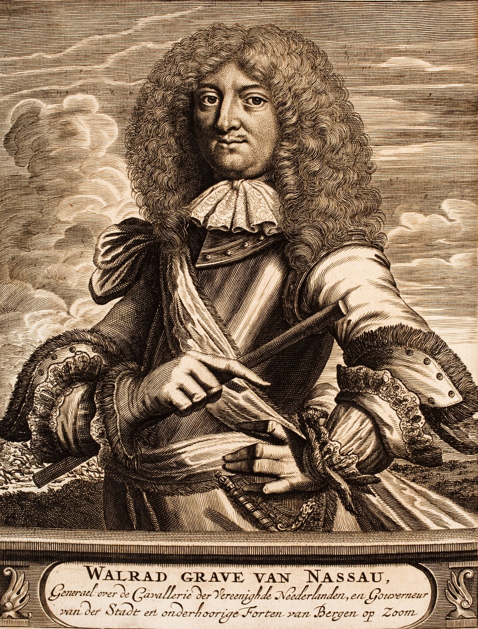 Retrato del Príncipe Walrad de Nassau-Usingen 1635-1702 De: Schauplatz des Krieges, 1675 de Unbekannt