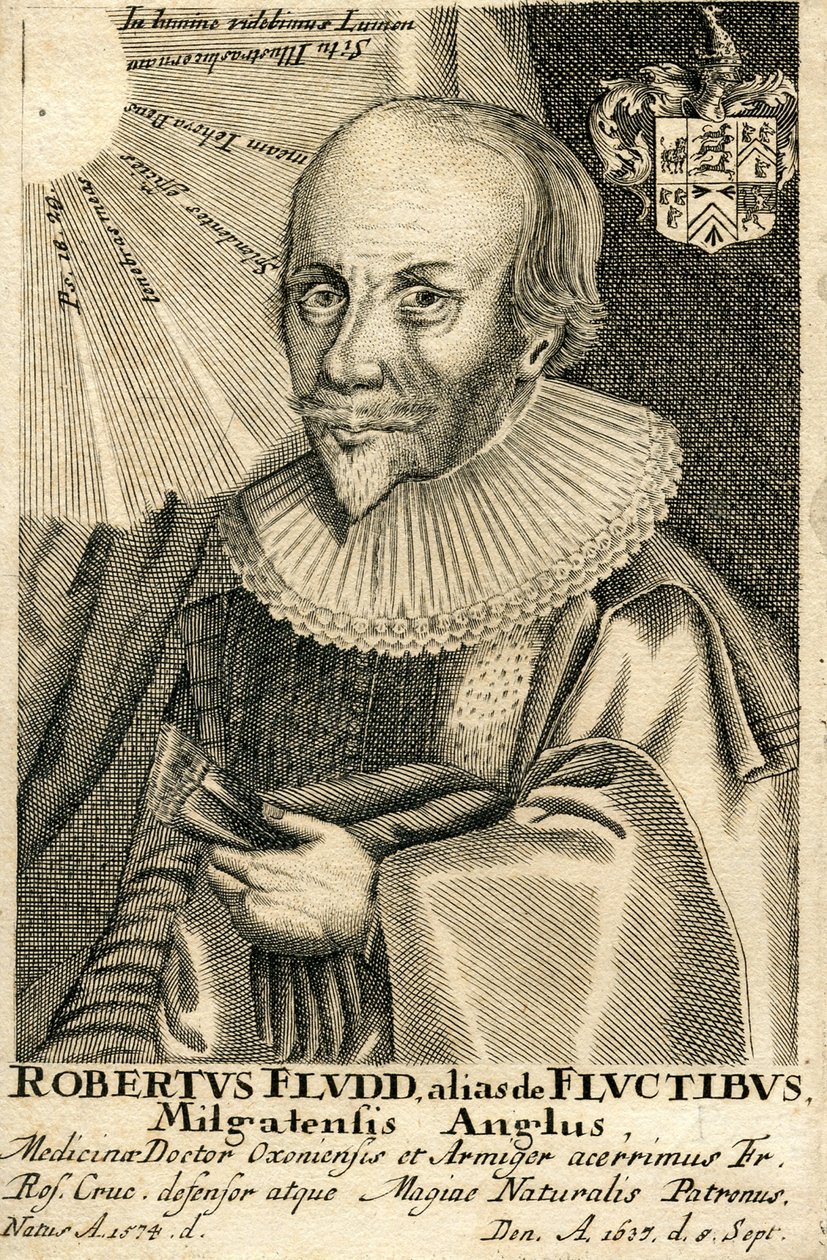 Retrato de Robert Fludd 1574-1637, siglo XVII de Unbekannt