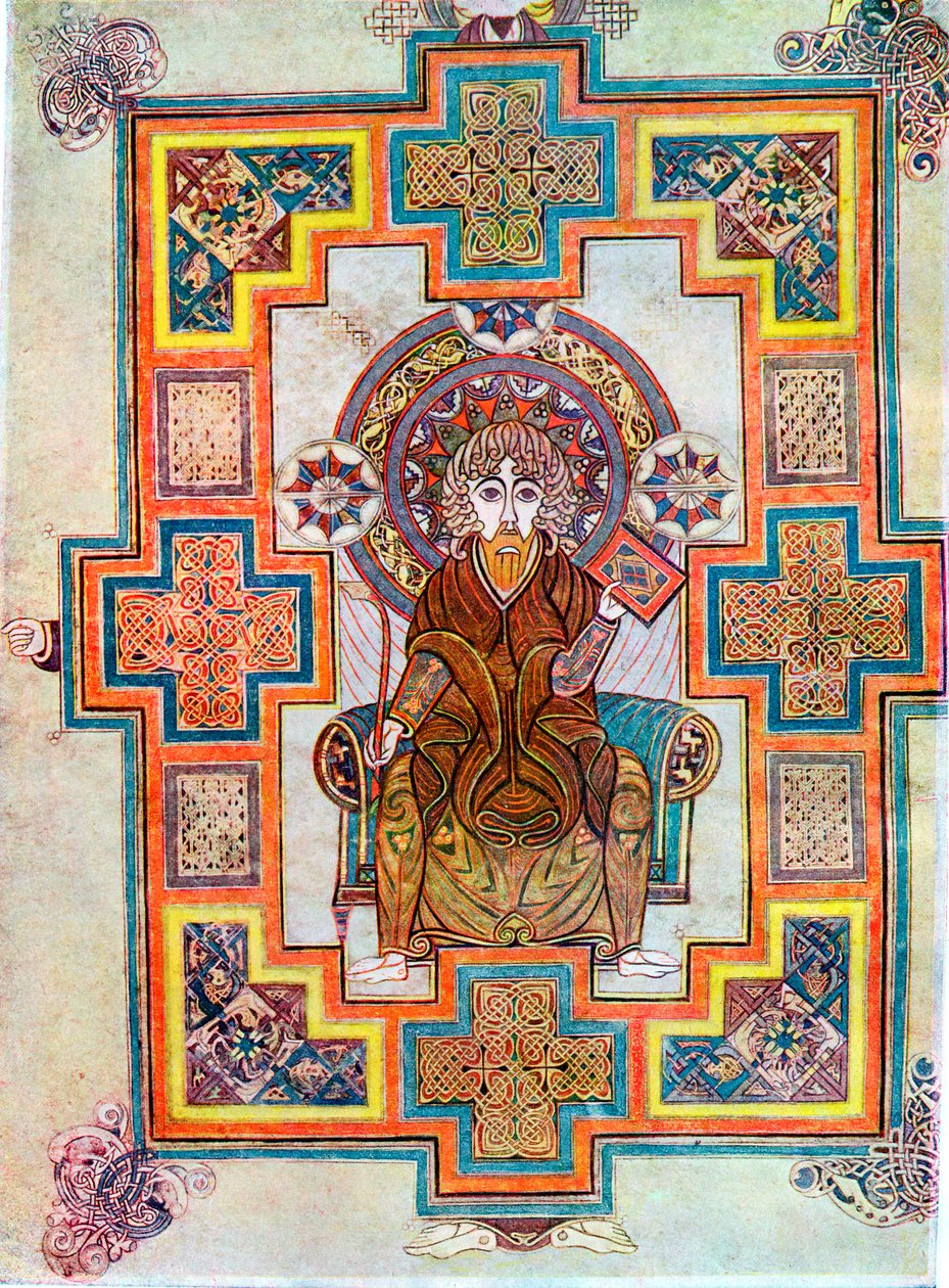 Retrato de San Juan del Libro de Kells, c800 de Unbekannt