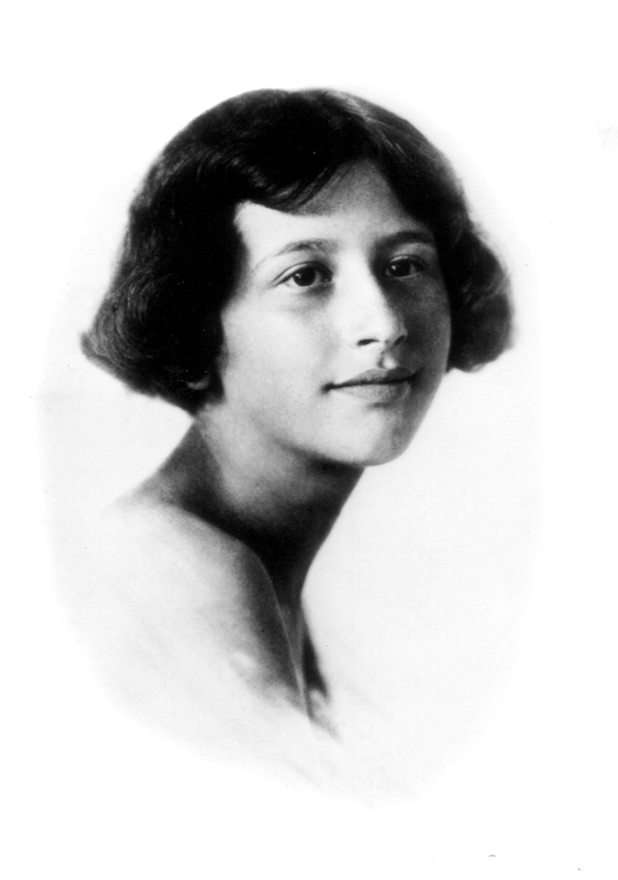Retrato de Simone Weil (foto en blanco y negro) de Unbekannt