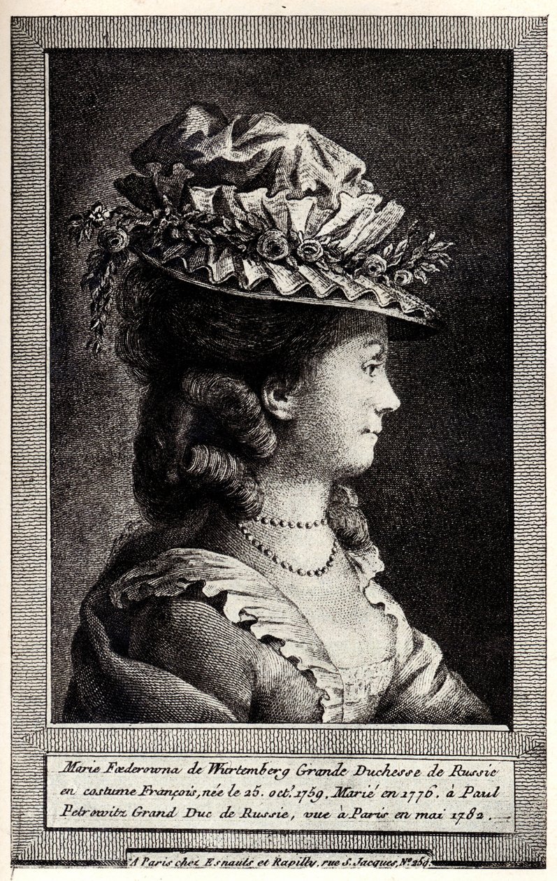 Retrato de Sophie Dorothea de Württemberg de Unbekannt