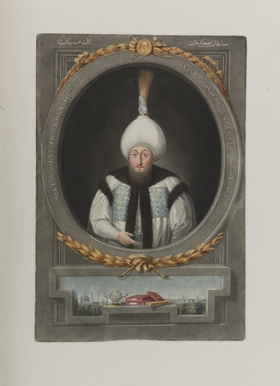 Retrato del Sultán Mustafa III 1717-1774, 1815 de Unbekannt