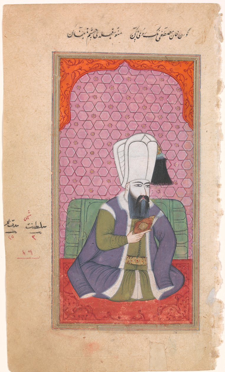 Retrato del sultán Mustafa I r. 1617-18, 1622-23, finales del siglo XVII-principios del siglo XVIII de Unbekannt