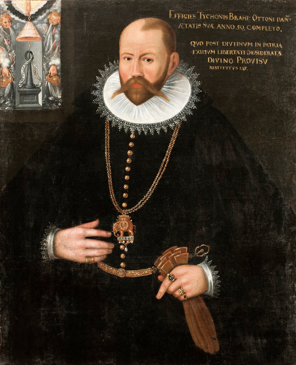 Retrato de Tycho Brahe 1546-1601, 1596 de Unbekannt