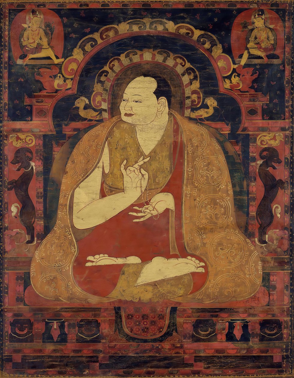 Retrato de un Lama, posiblemente Dromton, último cuarto del siglo XI de Unbekannt