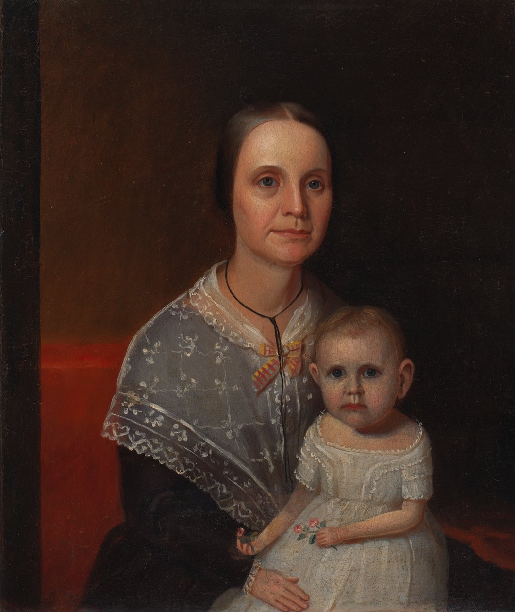Retrato de una madre y un niño, ca. 1850 de Unbekannt
