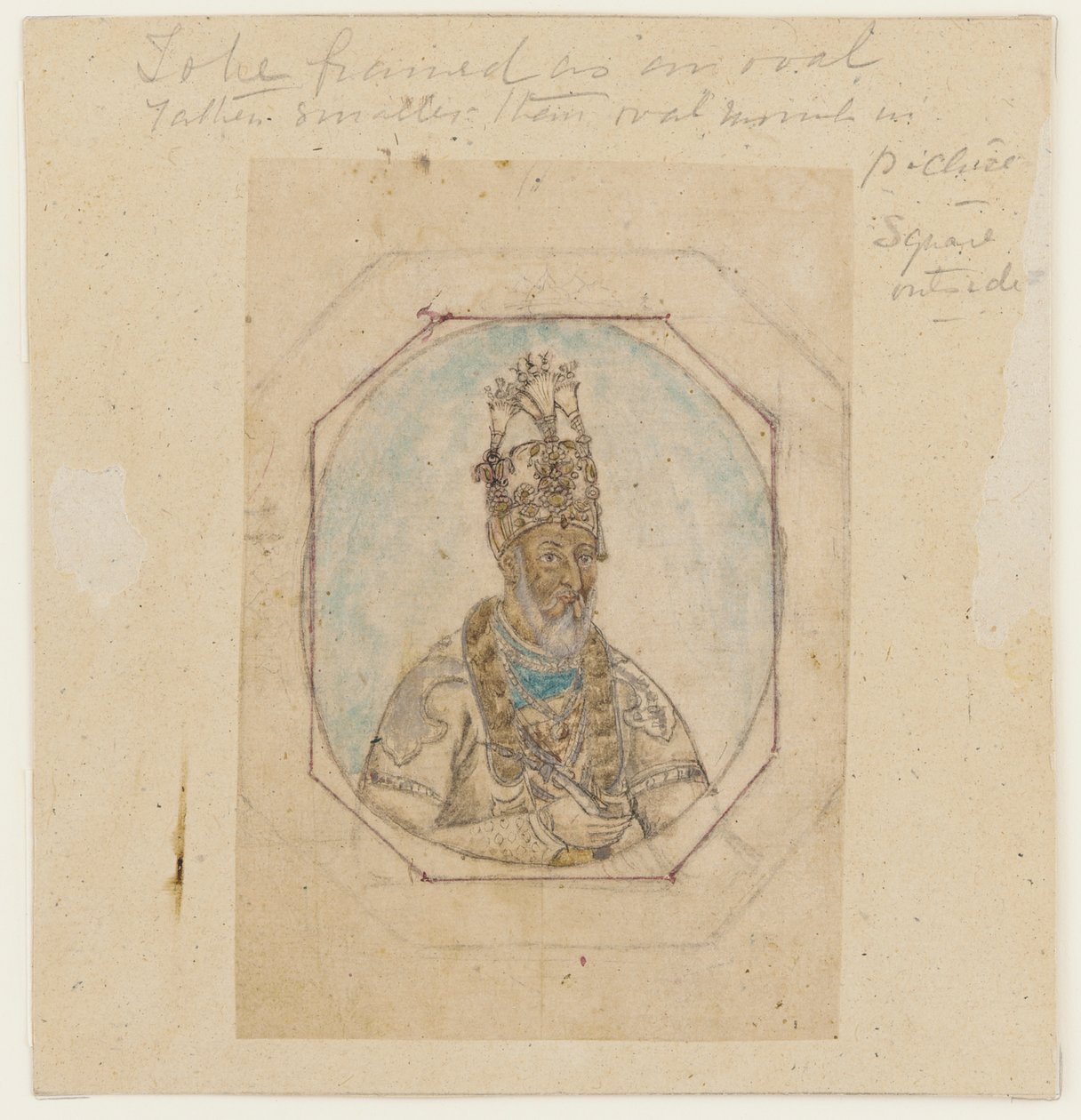 Retrato de un Gobernante Mughal de Unbekannt