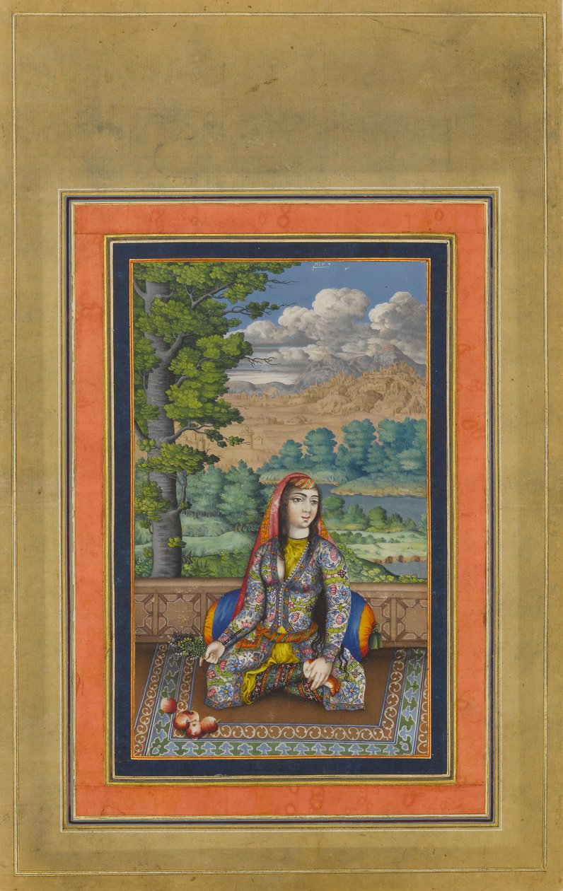 Retrato de una dama persa, Folio del Álbum Davis de Unbekannt