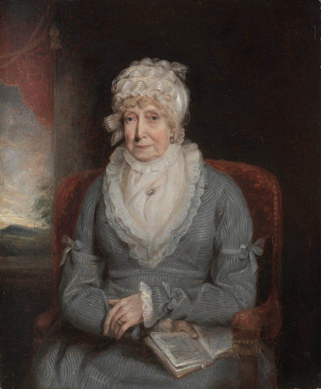 Retrato de una mujer, Sra. Ann Hivlyn, principios de 1800 de Unbekannt