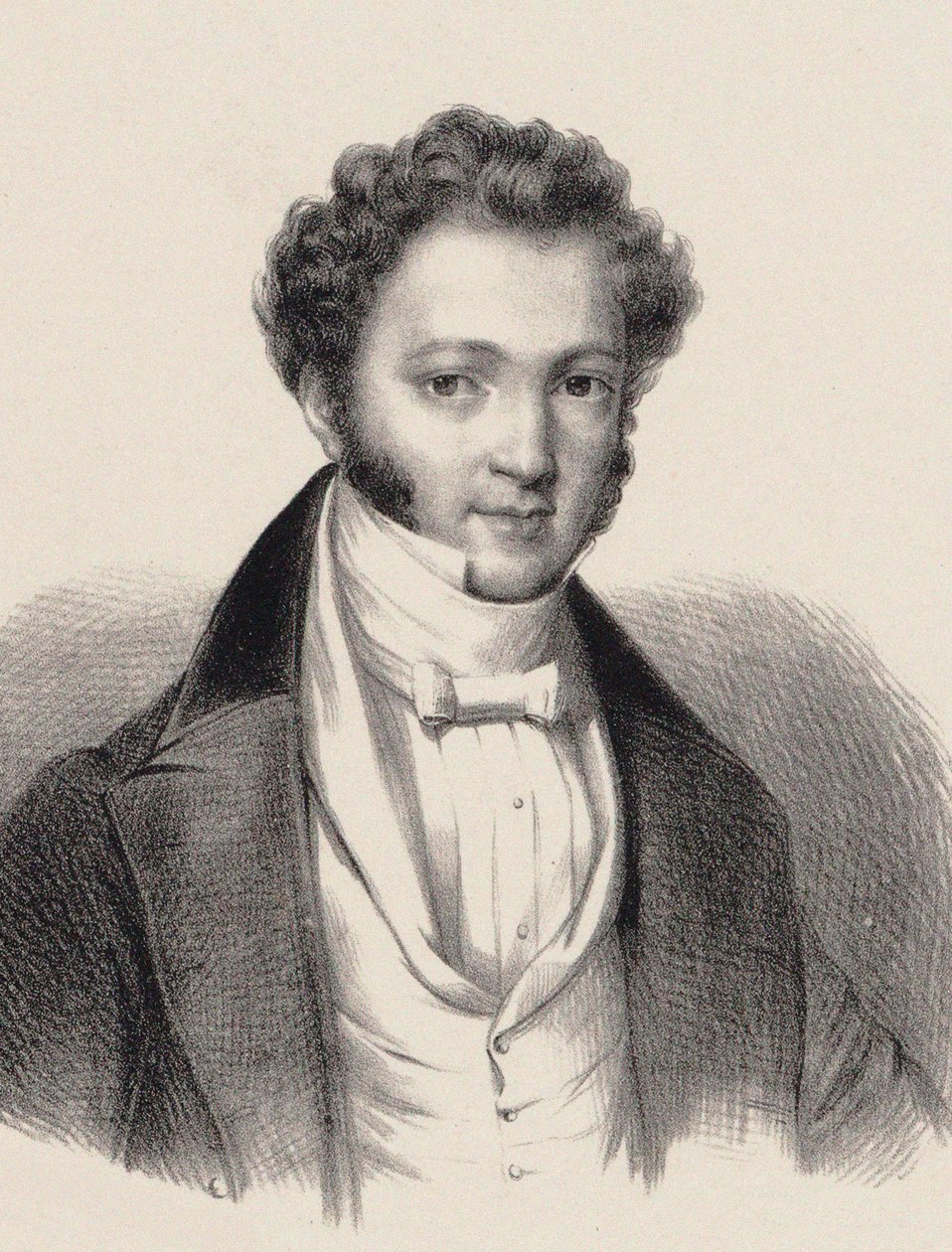 Retrato del pianista y compositor Ignaz Moscheles 1794-1870, 1835 de Unbekannt