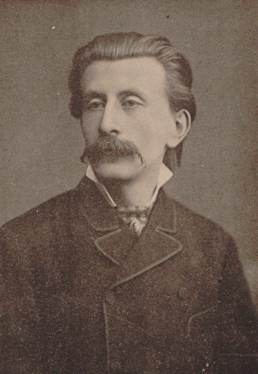Retrato del pianista y compositor Moritz Moszkowski 1854-1925, ca. 1886-1890 de Unbekannt