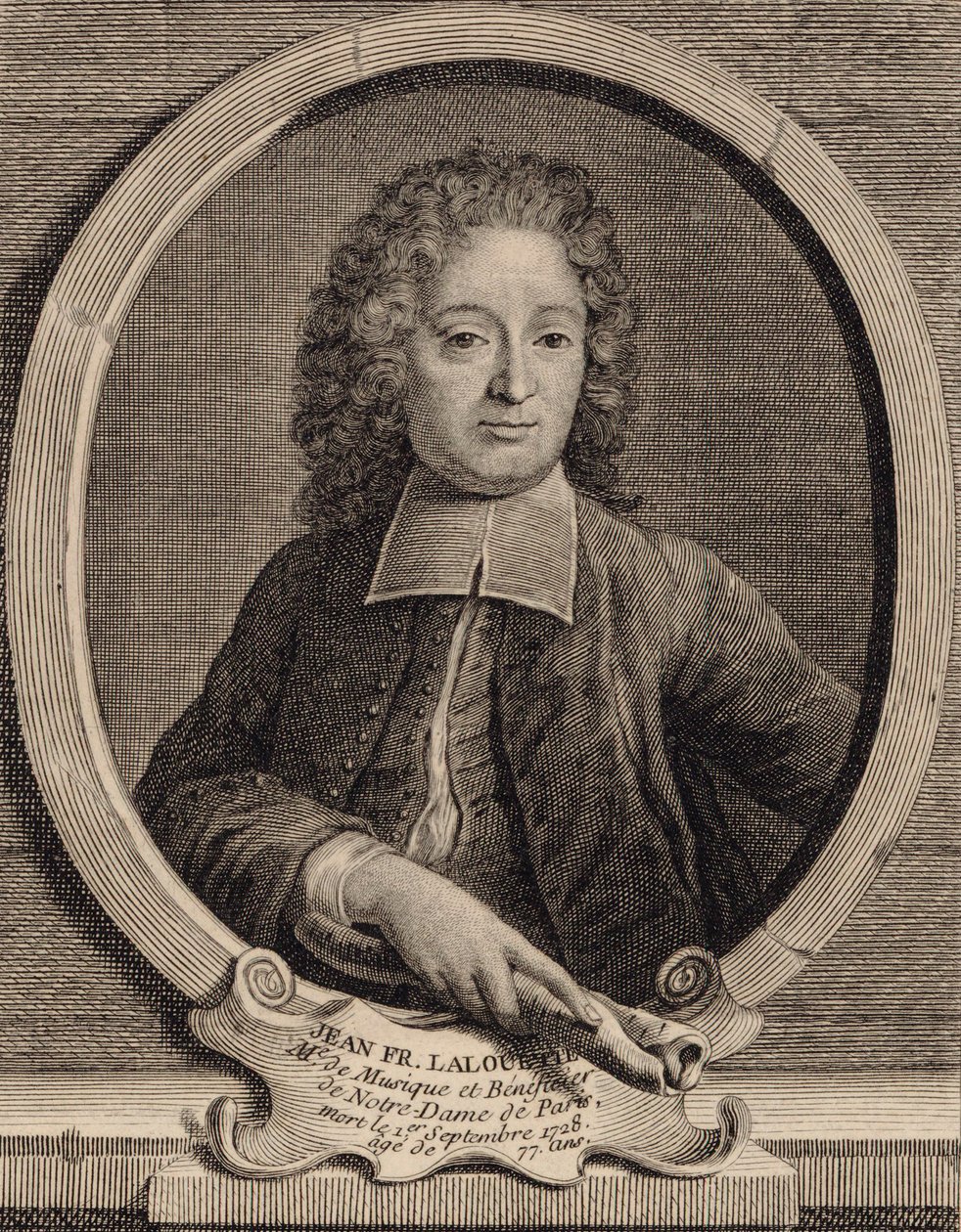 Retrato del compositor Jean-François Lallouette 1651-1728 de Unbekannt