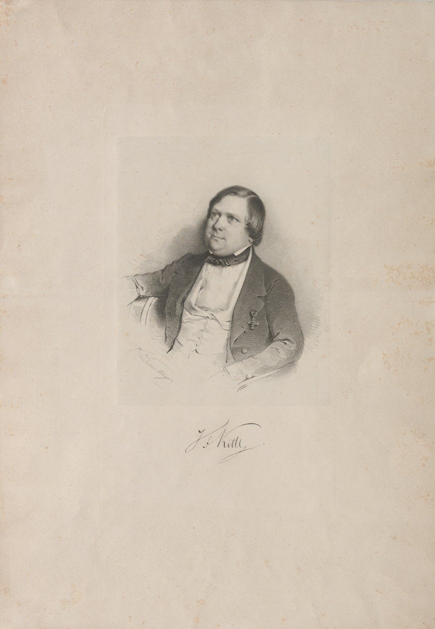 Retrato del compositor Johann Friedrich Kittl de Unbekannt