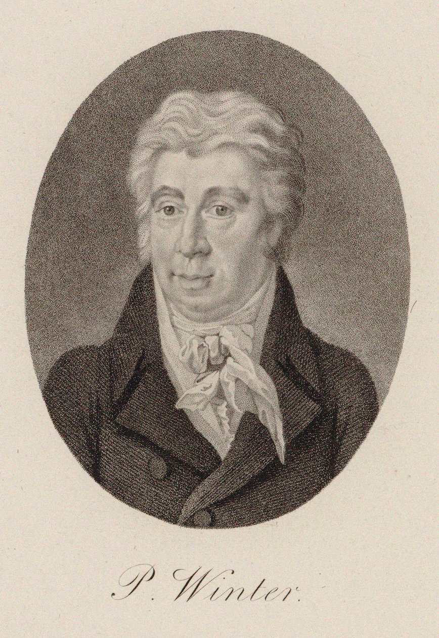 Retrato del compositor Peter von Winter 1754-1825, ca 1825 de Unbekannt