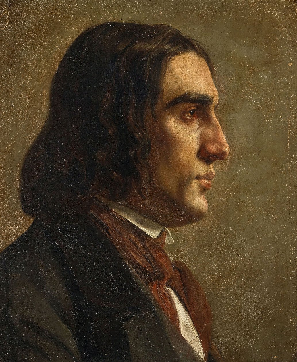 Retrato del compositor Robert Schumann 1810-1856, c. 1840 de Unbekannt