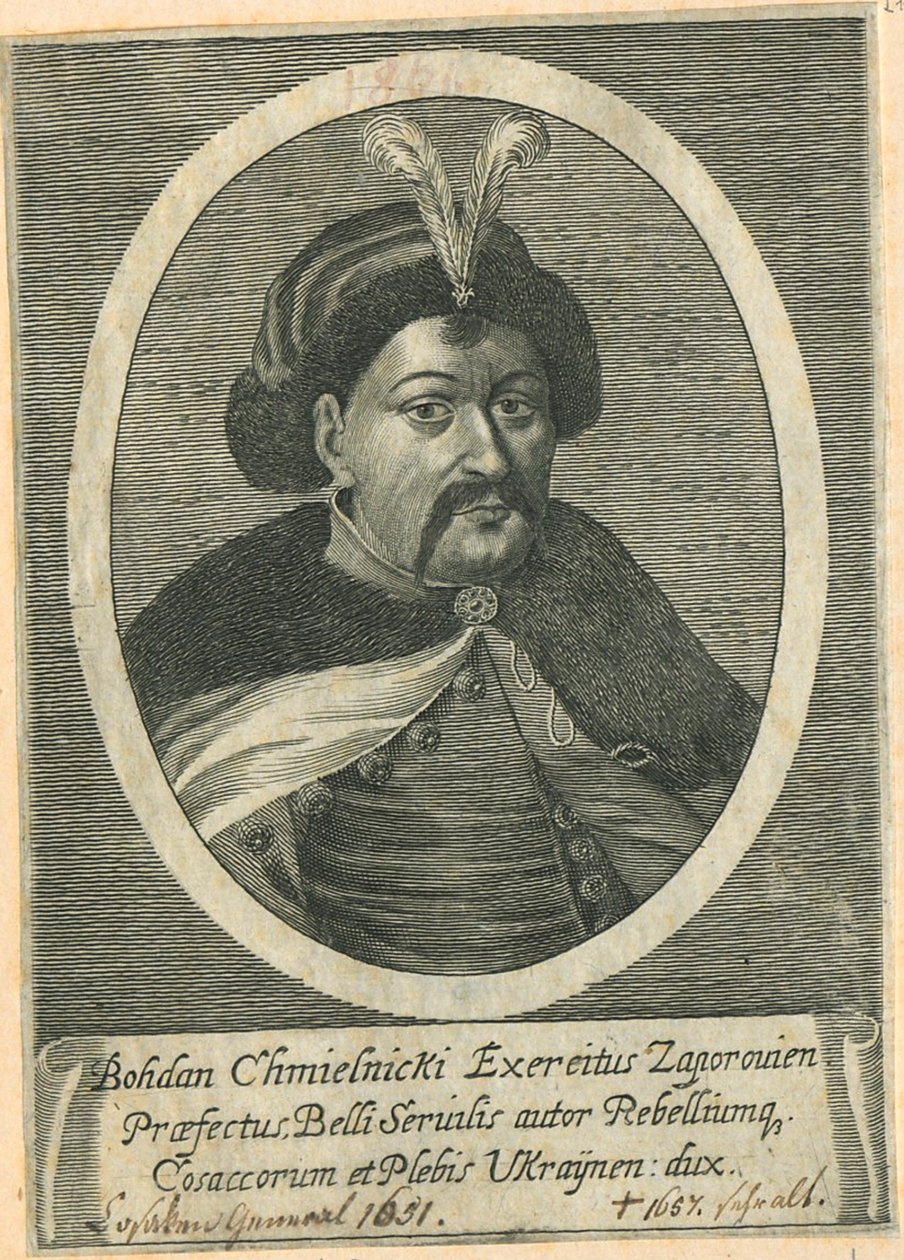 Retrato del Hetman cosaco de Ucrania Bohdan Khmelnytsky 1595-1657 de Unbekannt