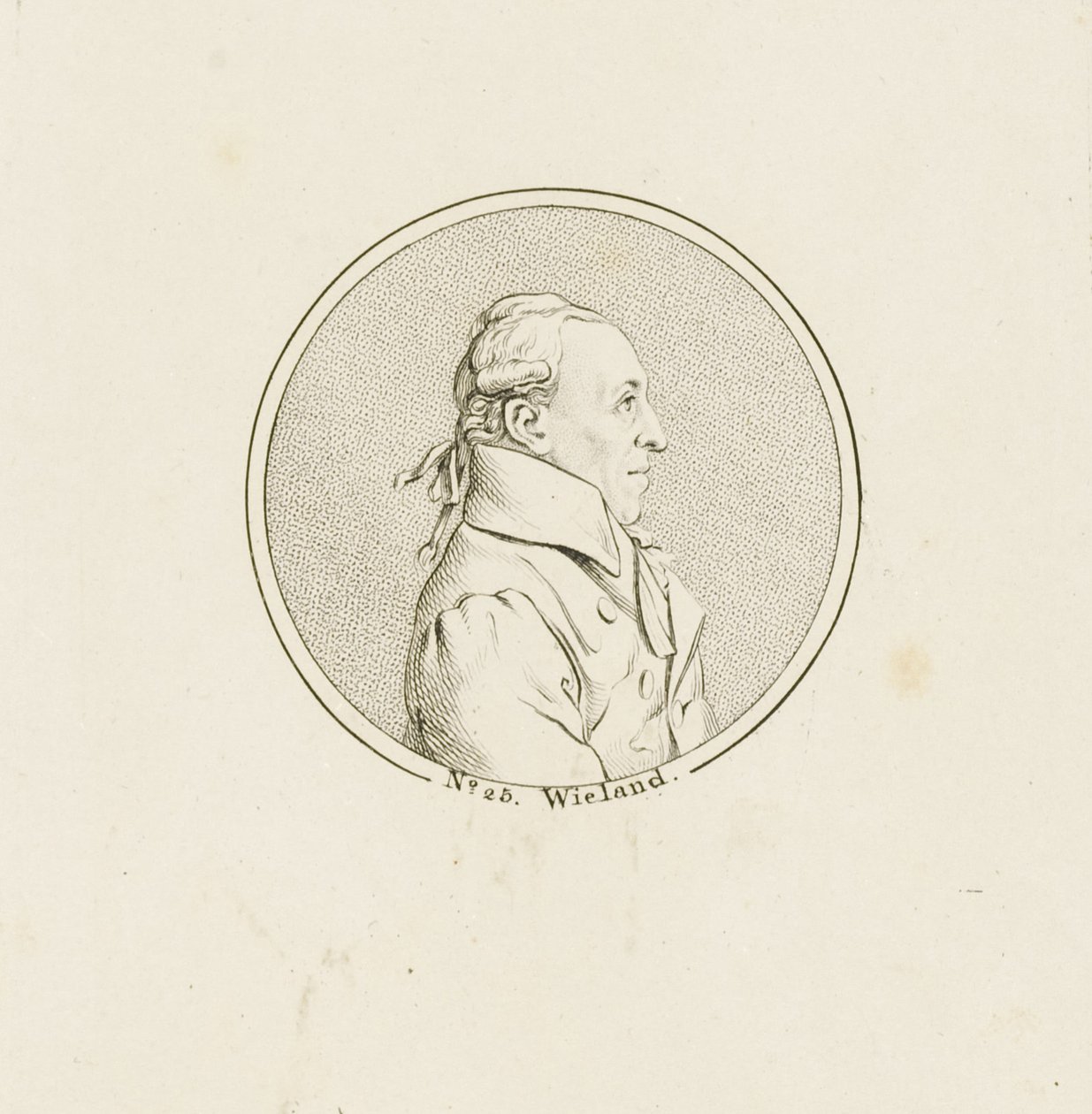 Retrato del poeta y escritor Christoph Martin Wieland 1733-1813, c. 1810 de Unbekannt
